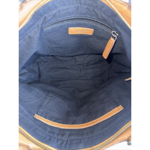 Frye And Co Dallas Leather Large Tote Purse Handbag Cognac Brown - Picture 10 of 12